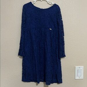 Bonny Billy Girls Elegant Blue Lace Dress
